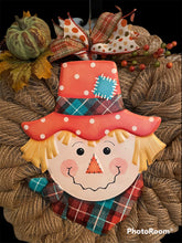 Load image into Gallery viewer, Fall-Thanksgiving Scarecrow Wreath, Fall Wreath, Autumn Decor