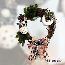 Load image into Gallery viewer, Farmhouse-Rustic Grapevine Christmas Wreath