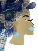 Load image into Gallery viewer, Blue and Silver Christmas DIVA Wreath