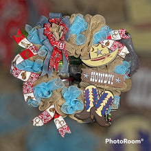 Load image into Gallery viewer, Cowboy Wreath, Rodeo Wreath