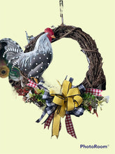 Load image into Gallery viewer, Rooster Farmhouse Style Wreath