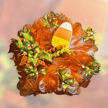 Load image into Gallery viewer, Candy Corn Halloween Wreath Halloween Decor