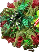 Load image into Gallery viewer, Green Monster Christmas Wreath