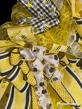 Load image into Gallery viewer, Bees Make Life Sweet Wreath Gnome Spring Wreath Summer Wreath