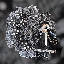 Load image into Gallery viewer, Fabric Witch Halloween Wreath