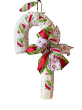 Load image into Gallery viewer, Candy Cane Christmas Wreath-Door Hanger