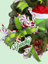 Load image into Gallery viewer, Green Monster Christmas Wreath