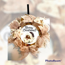 Load image into Gallery viewer, Merry Christmas Gold Santa Wreath