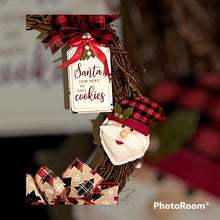 Load image into Gallery viewer, Farmhouse Santa Stop Here Grapevine Christmas Wreath