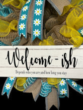 Load image into Gallery viewer, Welcome-ish Daisy Wreath Home Decor Everyday Wreath