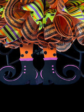 Load image into Gallery viewer, Witch Rail Halloween Wreath