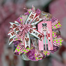 Load image into Gallery viewer, Pink Nutcracker Christmas Wreath