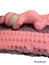 Load image into Gallery viewer, Baby Blanket and Doll Set Baby Shower Gift Baby Girl Gift