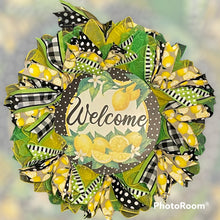 Load image into Gallery viewer, Welcome Lemon Theme Wreath