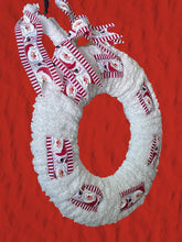 Load image into Gallery viewer, Santa Claus Ribbon and Yarn Christmas Wreath