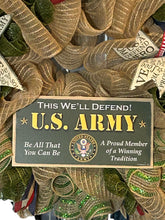 Load image into Gallery viewer, This We’ll Defend Army Wreath, Military Wreath, Patriotic