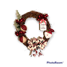 Load image into Gallery viewer, Farmhouse Santa Stop Here Grapevine Christmas Wreath