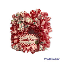 Load image into Gallery viewer, Candy Cane Christmas Wreath