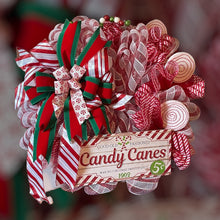 Load image into Gallery viewer, Candy Cane Wreath