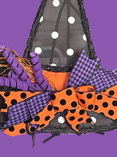 Load image into Gallery viewer, Halloween Vine/Fabric Witch Wreath