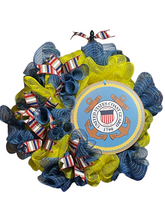 Load image into Gallery viewer, US Coast Guard Wreath Military Wreath Patriotic