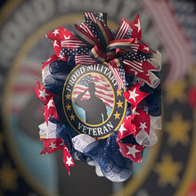 Load image into Gallery viewer, Proud Military Veteran Wreath Patriotic
