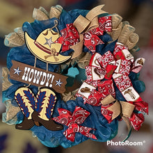 Load image into Gallery viewer, Howdy Cowboy Wreath