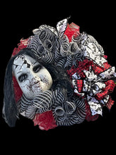 Load image into Gallery viewer, Terror Tot Mask Halloween Wreath