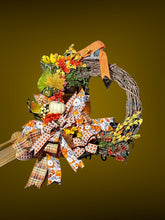 Load image into Gallery viewer, Fall Floral Grapevine Wreath