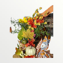 Load image into Gallery viewer, Fall Floral Grapevine Wreath