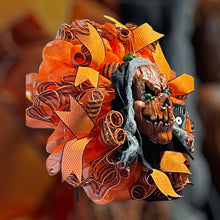 Load image into Gallery viewer, Halloween Light-up Pumpkin Mask With Hood Wreath