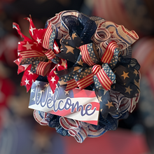 Load image into Gallery viewer, Patriotic Welcome Wreath