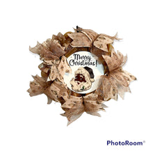 Load image into Gallery viewer, Merry Christmas Gold Santa Wreath