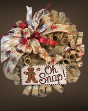 Load image into Gallery viewer, Gingerbread Oh Snap Christmas Wreath