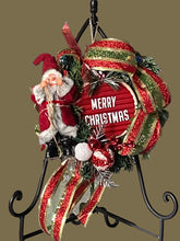 Load image into Gallery viewer, Santa Merry Christmas Wreath Christmas Decor