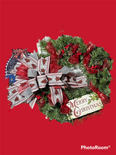 Load image into Gallery viewer, Merry Christmas Greenery Wreath
