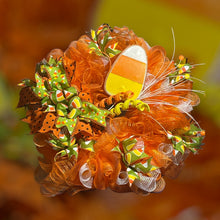 Load image into Gallery viewer, Candy Corn Halloween Wreath Halloween Decor