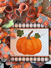 Load image into Gallery viewer, Fall Pumpkin Wreath, Thanksgiving Wreath, Fall Wreath. Autumn Decor
