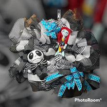 Load image into Gallery viewer, Black and White Nightmare Christmas Wreath