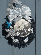 Load image into Gallery viewer, Merry Christmas Ribbon and Yarn Wreath