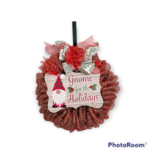 Load image into Gallery viewer, Gnome for the Holidays Christmas Wreath