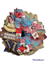 Load image into Gallery viewer, Cowboy Wreath, Rodeo Wreath