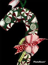 Load image into Gallery viewer, Candy Cane Wreath Door Hanger