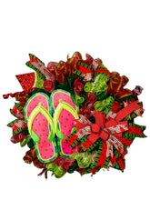 Load image into Gallery viewer, Watermelon Flip Flop Wreath