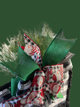 Load image into Gallery viewer, Snowman Hat Fabric Grapevine Door Hanger