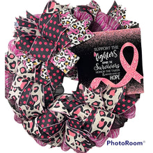 Load image into Gallery viewer, Support the Fighters Hope Wreath, Breast Cancer, Awareness Wreath