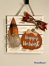 Load image into Gallery viewer, Happy Harvest Gnome Wall Sign