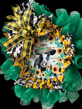 Load image into Gallery viewer, Bessie Cow Wreath Home Decor Farm House Decor