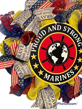 Load image into Gallery viewer, Proud and Strong Marines Wreath