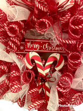 Load image into Gallery viewer, Candy Cane Wreath